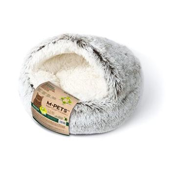 M-Pets Snugo Eco pelíšek plyšový hřejivý šedý (6953182744238)