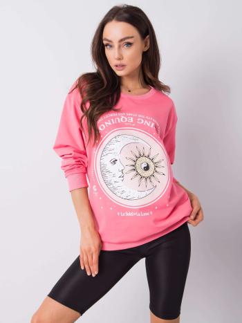 RŮŽOVÁ DÁMSKÁ MIKINA S POTISKEM FA-BL-6950.13P-PINK Velikost: ONE SIZE