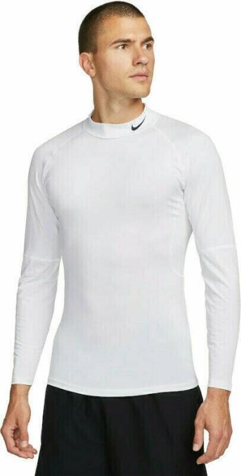 Nike Dri-Fit Fitness Mock-Neck Long-Sleeve Top White/Black S Termo Oblečení