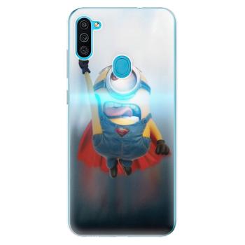 Odolné silikonové pouzdro iSaprio - Mimons Superman 02 - Samsung Galaxy M11