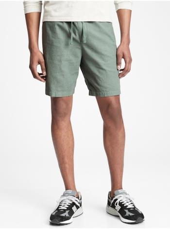 Zelené pánské kraťasy linen easy shorts