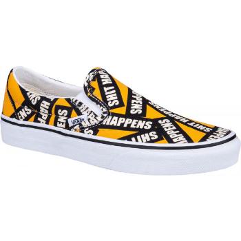 Vans UA CLASSIC SLIP ON (SHIT HAPPENS) Unisex slip on boty, oranžová, velikost 38