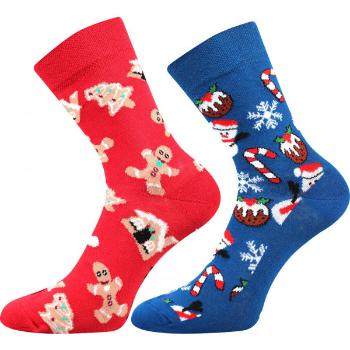 Lonka CHRISTMAS SNOWMAN 2P Ponožky, modrá, velikost 39-42