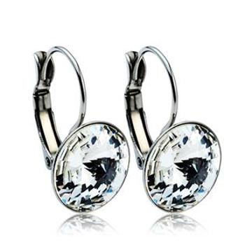 NUBIS® Ocelové náušnice s krystaly Swarovski® 12 mm, CRYSTAL - NBS12-CR