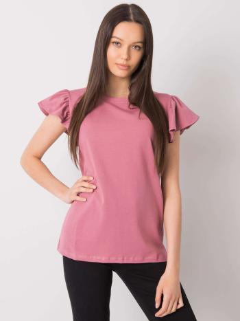 RŮŽOVÉ TRIČKO S VOLÁNEM FA-BZ-7172.57P-PINK Velikost: ONE SIZE