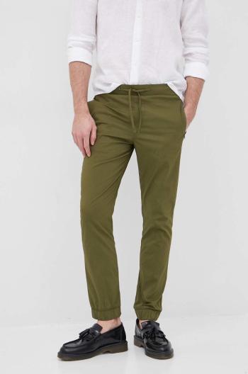 Kalhoty Selected Homme pánské, zelená barva, jogger