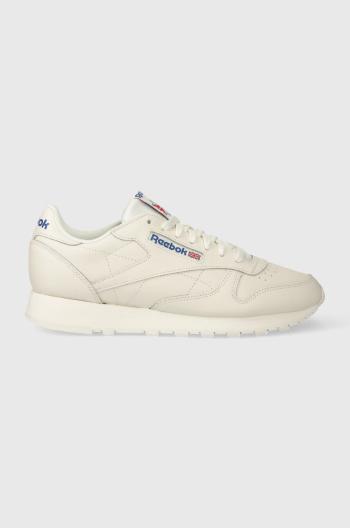 Kožené sneakers boty Reebok béžová barva