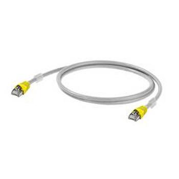 Síťový kabel Weidmüller RJ45 (křížený), CAT 6A, S/FTP, 10.00 m, šedá, UL certifikace, samozhášecí, s ochranou