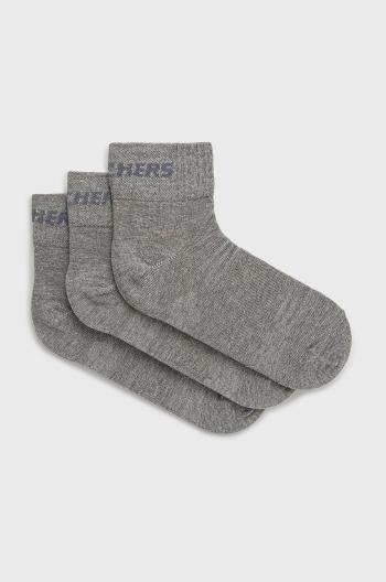 Ponožky Skechers (3-pack) šedá barva