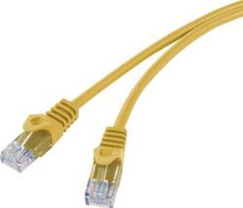 Síťový kabel RJ45 Basetech BT-2272267, CAT 5e, U/UTP, 3.00 m, žlutá