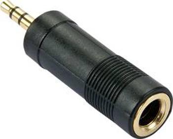 Jack audio adaptér LINDY 35621, černá