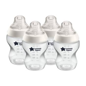 Tommee Tippee Láhve Blíže k Nature 4 x Antikolikové láhve 260ml průhledné 0m+