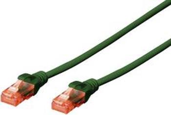 Síťový kabel RJ45 Digitus DK-1617-0025/G, CAT 6, U/UTP, 25.00 cm, zelená