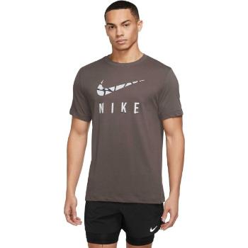 Nike U NK DF TEE RUN DIVISION Pánské tričko, hnědá, velikost XL