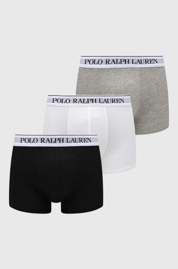 Boxerky Polo Ralph Lauren 3-pack pánské, šedá barva