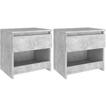 Noční stolky 2 ks betonově šedé 40 × 30 × 39 cm dřevotříska (803452)