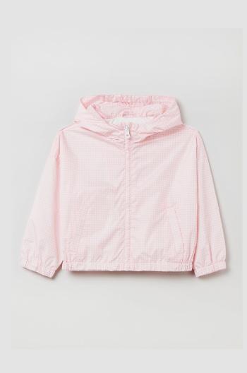 Dětská bunda OVS růžová barva