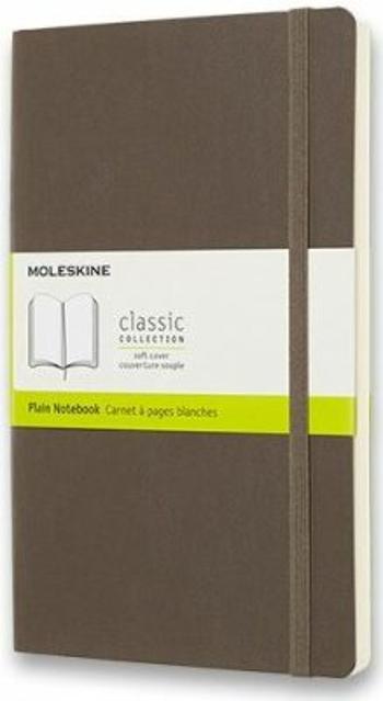 Moleskine Zápisník hnědý L, čistý, měkký