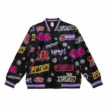 Obojstranná Bunda Mitchell & Ness Toronto Raptors NBA Slap Sticker Reversible Jacket black - 2XL