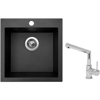 SINKS VIVA 455 Metalblack + SINKS MIX 350P (VIV74MI350P)