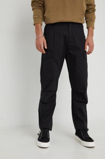 Kalhoty Marc O'Polo pánské, černá barva, ve střihu cargo