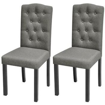 Jídelní židle 2 ks světle šedé textil (242223)