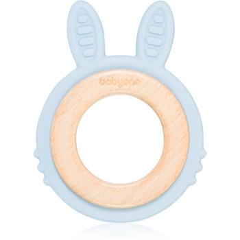 BabyOno Wooden & Silicone Teether kousátko Bunny 1 ks