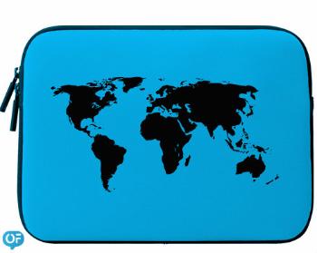 Neoprenový obal na notebook Mapa světa