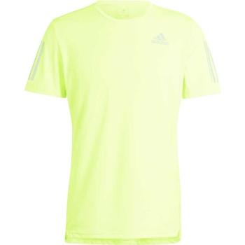 adidas OWN THE RUN TEE Pánské běžecké tričko, reflexní neon, velikost