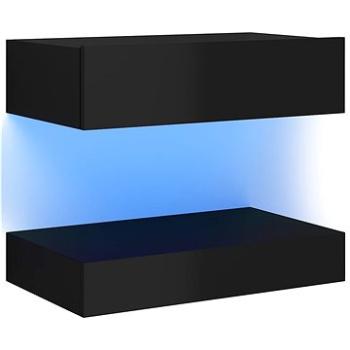 SHUMEE s LED osvětlením černý s vysokým leskem 60 × 35 cm  (804279)
