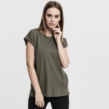 Dámské tričko Urban Classics Ladies Extended Shoulder Tee olive - 3XL