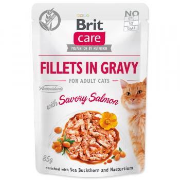 Kapsička Brit Care Cat Fillets in Gravy with Savory Salmon 85g