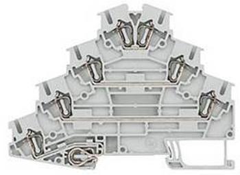 Čtyřnásobná motorová svorka přípojka s pružinovým protitahem Siemens 8WH20404LF00, 5.2 mm, šedá, 50 ks