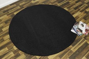 Hanse Home Collection koberce Kusový koberec Nasty 102055 Schwarz kruh - 200x200 (průměr) kruh cm Černá