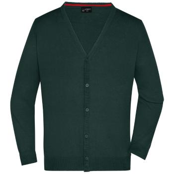 James & Nicholson Pánský bavlněný svetr JN661 - Lesní zelená | L