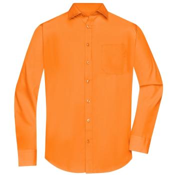 James & Nicholson Pánská košile s dlouhým rukávem JN678 - Oranžová | L