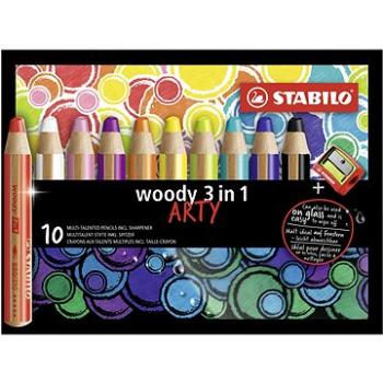 STABILO woody ARTY 3 v 1, 10 barev (4006381547147)