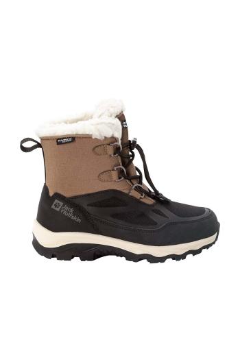 Dětské zimní boty Jack Wolfskin VOJO SHELL XT TEXAPORE MID hnědá barva