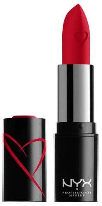 NYX Professional Makeup Shout Loud Satin Lipstick krémová hydratační rtěnka - Red Haute 3.5 g