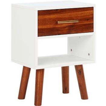 Noční stolek z masivního akáciového dřeva 40 x 30 x 45 cm (245739)