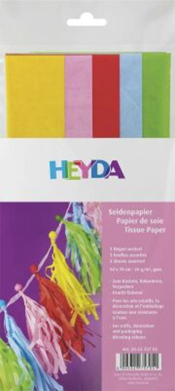 Hedvábný papír 50x70 18g mix 5 barev (5 ks)