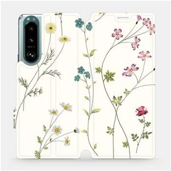 Flip pouzdro na mobil Sony Xperia 5 III - MD03S Tenké rostlinky s květy (5903516744121)