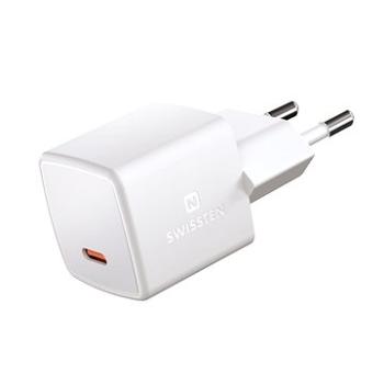 Swissten Mini síťový adaptér GaN USB-C 25W Power Delivery (22044100)