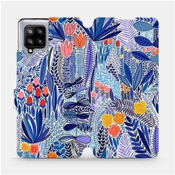 Flip pouzdro na mobil Samsung Galaxy A42 5G - MP03P Modrá květena (5903516763702)