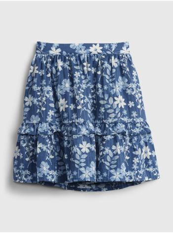 Modrá holčičí dětská sukně floral midi skirt