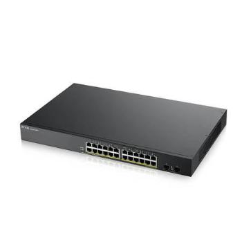 Zyxel GS1900-24HP v2, 24-port GbE L2 PoE Smart Switch, rackmount, 170 Watt, GS190024HPV2-EU0101F