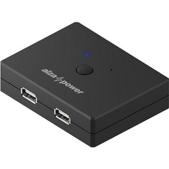 AlzaPower USB 2.0 2 In 2 Out KVM Switch Selector černý (APW-KVM2IN2B)
