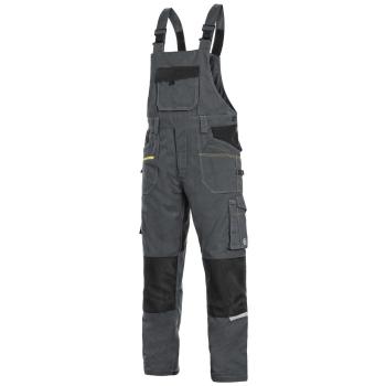 Canis Montérkové kalhoty s laclem CXS STRETCH - Tmavě šedá / černá | 62