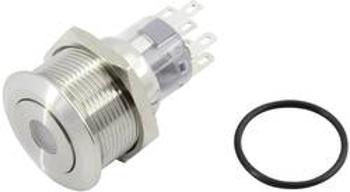 Tlačítko TRU COMPONENTS TC-GQ22-A-22D/R/12V/S203, 250 V, 5 A, nerezová ocel, 1 ks