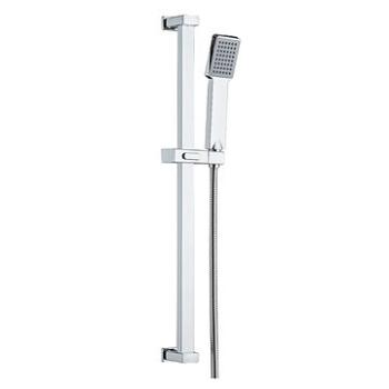 MEREO Sprchová souprava, jednopolohová sprcha, posuvný držák, dvouzámková nerez hadice (CB900J)